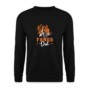Nur Fangs - Unisex Pullover - Schwarz - Vorne - Alina (178cm) & Michal (187cm)