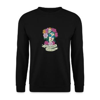 Erinnern Sie sich an Ihren Tod schöne mexikanische - Unisex Pullover - Schwarz - Vorne - Alina (178cm) & Michal (187cm)