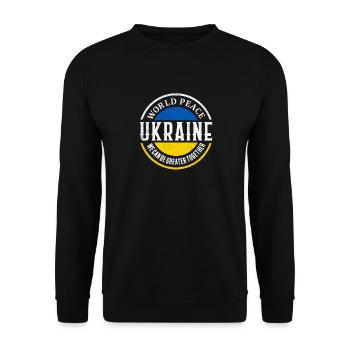 Ukraine Frieden - Unisex Pullover - Schwarz - Vorne - Alina (178cm) & Michal (187cm)