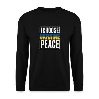 Ukraine Flagge Ukrainischer Ukraine - Unisex Pullover - Schwarz - Vorne - Alina (178cm) & Michal (187cm)