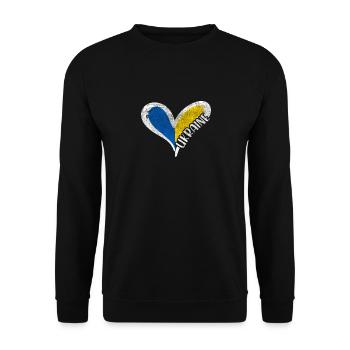 Ukraine War - Unisex Sweatshirt - black - Front - Alina (178cm) & Michal (187cm)