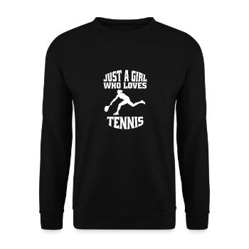 Tennis Girls Tennis Club Tennis Player Woman - Unisex Sweatshirt - black - Front - Alina (178cm) & Michal (187cm)