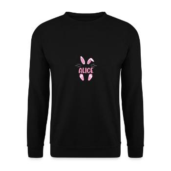 ALICE Pâques - Sweat-shirt Unisexe - noir - Devant - Alina (178cm) & Michal (187cm)