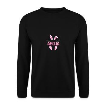 AMELIA Easter - Unisex Pullover - Schwarz - Vorne - Alina (178cm) & Michal (187cm)