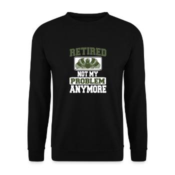 Pas mon problème Plus De T-shirt de retraite Présent - Sweat-shirt Unisexe - noir - Devant - Alina (178cm) & Michal (187cm)