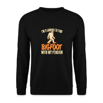 J’ai l’intention de trouver Bigfoot avec ma pension - Sweat-shirt Unisexe - noir - Devant - Alina (178cm) & Michal (187cm)