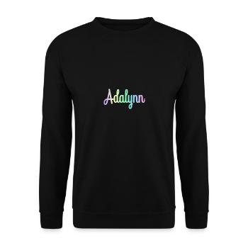 ADALYNN Rainbow Cursive minimaliste - Sweat-shirt Unisexe - noir - Devant - Alina (178cm) & Michal (187cm)