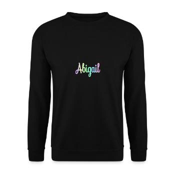 ABIGAIL Rainbow Minimalist Cursive - Unisex Sweatshirt - black - Front - Alina (178cm) & Michal (187cm)