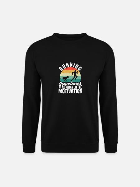 Laufen Manchmal brauchen wir alle ein wenig - Unisex Pullover - Schwarz
