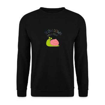 Un cadeau pour les hommes allure d’escargot - Sweat-shirt Unisexe - noir - Devant - Alina (178cm) & Michal (187cm)