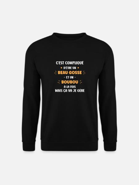 Compliqué beau gosse et boubou - Sweat-shirt Unisexe - noir