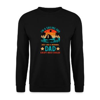 Marin voilier papa fête des pères - Sweat-shirt Unisexe - noir - Devant - Alina (178cm) & Michal (187cm)