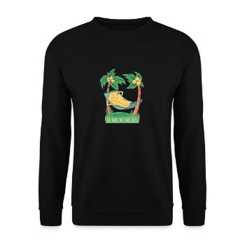 Eh, nee. Meine Bauchspeicheldrüse Eh, Nah. Meine B - Unisex Pullover - Schwarz - Vorne - Alina (178cm) & Michal (187cm)