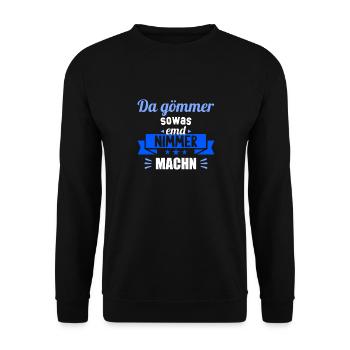 Sächsischer Dialekt Sachsen Sächsische Sprüche - Unisex Pullover - Schwarz - Vorne - Alina (178cm) & Michal (187cm)