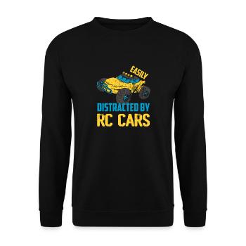 Easily Distracted By RC Cars Model Car Remote Con - Unisex Sweatshirt - black - Front - Alina (178cm) & Michal (187cm)