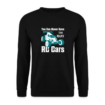 You Can Never Have Too Many RC Cars Model Car - Unisex Sweatshirt - black - Front - Alina (178cm) & Michal (187cm)