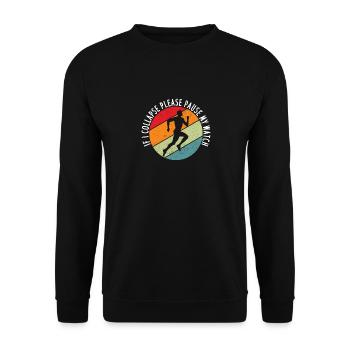 Si je tombe en panne, s’il vous plaît gardez mon - Sweat-shirt Unisexe - noir - Devant - Alina (178cm) & Michal (187cm)