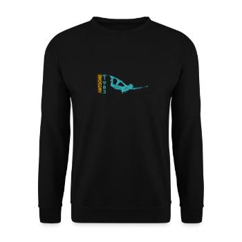 Awesome since 1983. Wakeboard Lifestyle - Unisex Sweatshirt - black - Front - Alina (178cm) & Michal (187cm)