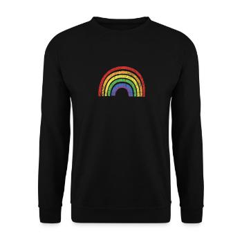 A RAINBOW Gay Pride, Queer, Hippie and Artistic - Unisex Sweatshirt - black - Front - Alina (178cm) & Michal (187cm)