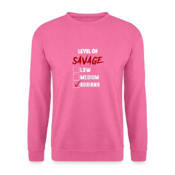 Level of Savage: ADRIANA Checkmark Novelty Custom - Unisex Sweatshirt - pink - Front
