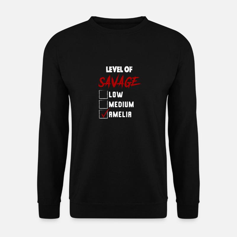 Level of Savage: AMELIA Checkmark Novelty Custom N - Unisex Pullover - Schwarz