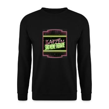 falbkatze humor perserkatze tier lustig spaß - Unisex Pullover - Schwarz - Vorne - Alina (178cm) & Michal (187cm)