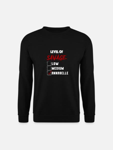Level of Savage: ANNABELLE Checkmark Novelty Custo - Unisex Pullover - Schwarz
