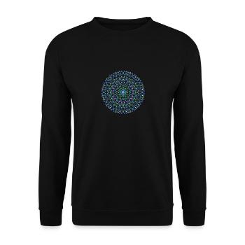 Round Colorful Geometrical Beautiful Design - Unisex Sweatshirt - black - Front - Alina (178cm) & Michal (187cm)