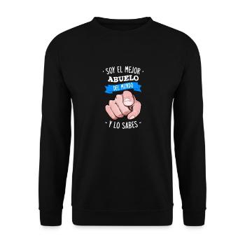 Soy El Mejor Abuelo Del Mundo Y Lo Sabes - Sweat-shirt Unisexe - noir - Devant - Alina (178cm) & Michal (187cm)