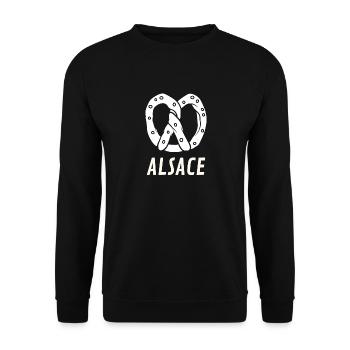 ALSACE BRETZEL - Sweat-shirt Unisexe - noir - Devant - Alina (178cm) & Michal (187cm)