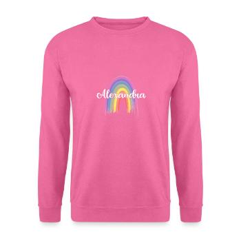 ALEXANDRA Rainbow Cursive - Unisex Pullover - Pink - Vorne