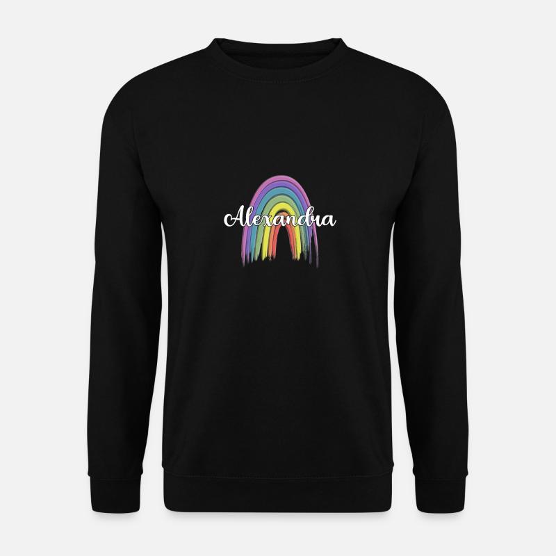 ALEXANDRA Rainbow Cursive - Unisex Pullover - Schwarz