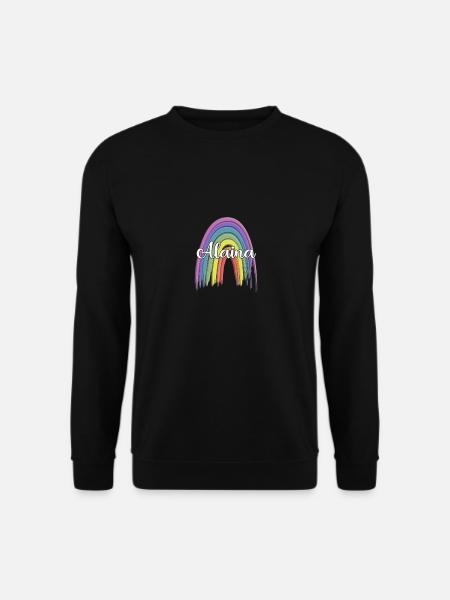ALAINA Rainbow Cursive - Unisex Sweatshirt - black