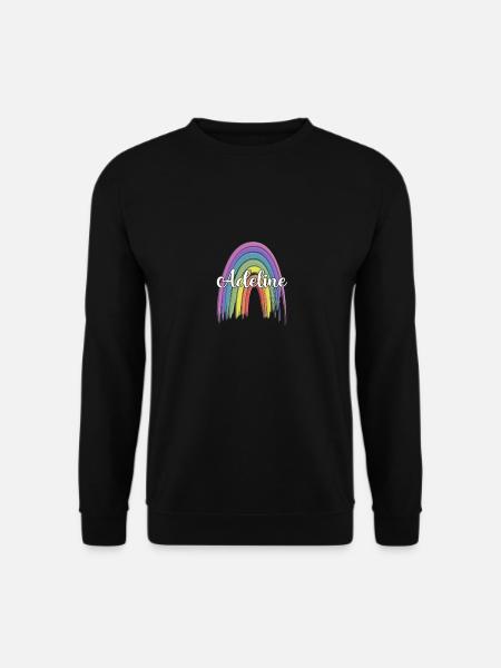 ADELINE Rainbow Cursive - Unisex Sweatshirt - black