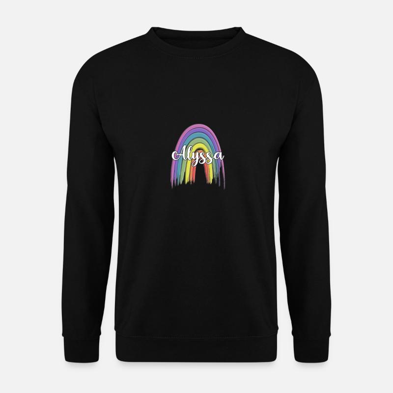 ALYSSA Rainbow Cursive - Sweat-shirt Unisexe - noir