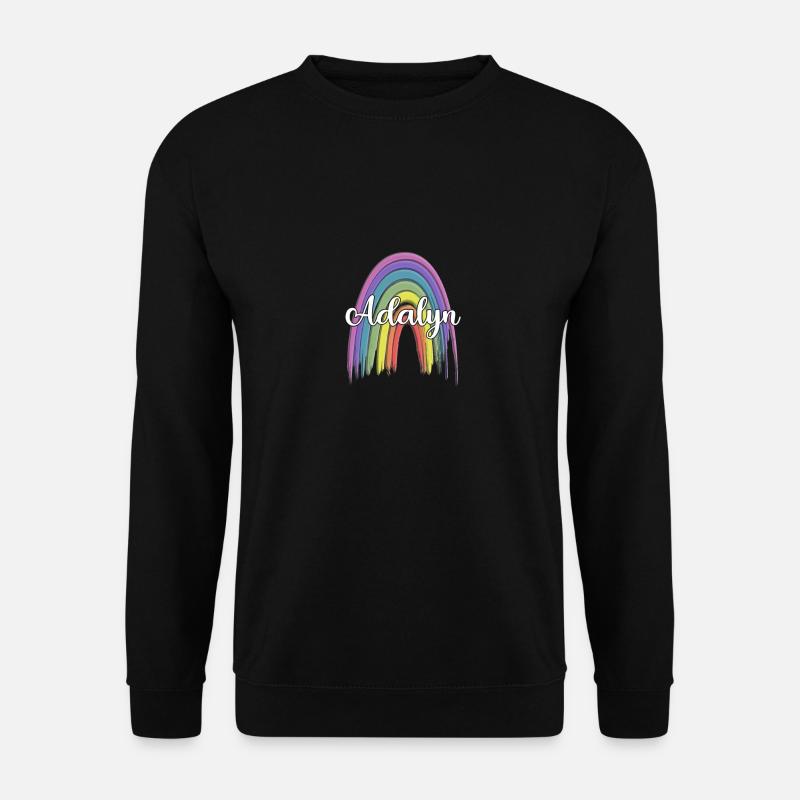 AALIYAH Rainbow Cursive - Unisex Sweatshirt - black