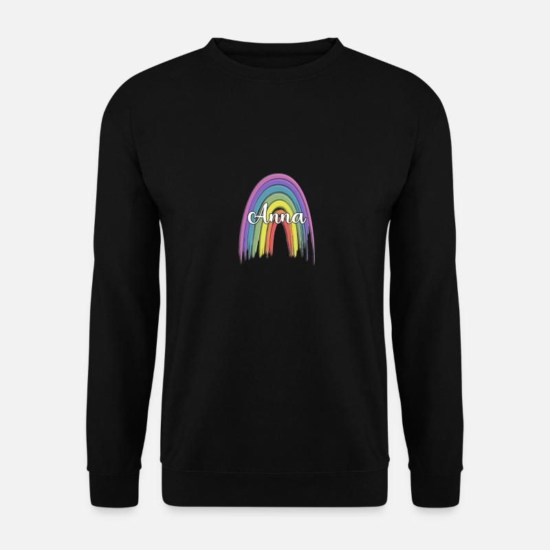 ANNA Rainbow Cursive - Unisex Sweatshirt - black