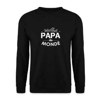 Meilleur Papa Du Monde, Meilleure Père, Meilleure - Sweat-shirt Unisexe - noir - Devant - Alina (178cm) & Michal (187cm)