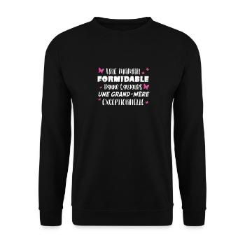Une Maman Formidable Donne Toujours Une - Sweat-shirt Unisexe - noir - Devant - Alina (178cm) & Michal (187cm)