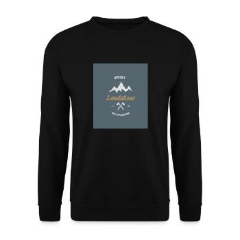 Without Limitations New Explorations - Unisex Sweatshirt - black - Front - Alina (178cm) & Michal (187cm)