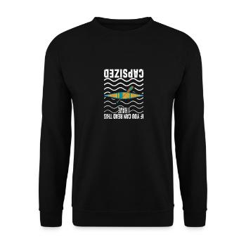 Lustiges Kajak Kajakfahren Wenn Sie das lesen - Unisex Pullover - Schwarz - Vorne - Alina (178cm) & Michal (187cm)