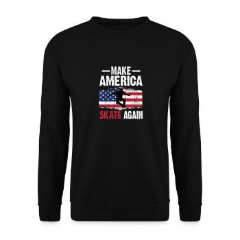 Make America Skate Again Skateboard Vêtements - Sweat-shirt Unisexe - noir - Devant - Alina (178cm) & Michal (187cm)