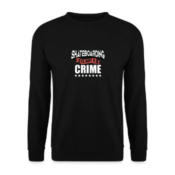 Le skateboard n’est pas un crime skateboard vêtements - Sweat-shirt Unisexe - noir - Devant - Alina (178cm) & Michal (187cm)