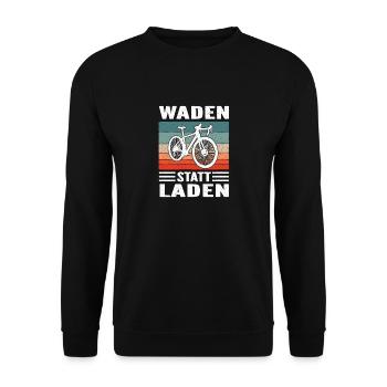Rennrad Radsport retro Sunset für Rennradfahrer - Unisex Pullover - Schwarz - Vorne - Alina (178cm) & Michal (187cm)