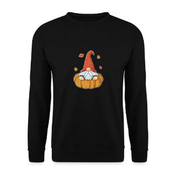 Gnomes I Pumpkin I Autumn Thanksgiving - Unisex Sweatshirt - black - Front - Alina (178cm) & Michal (187cm)