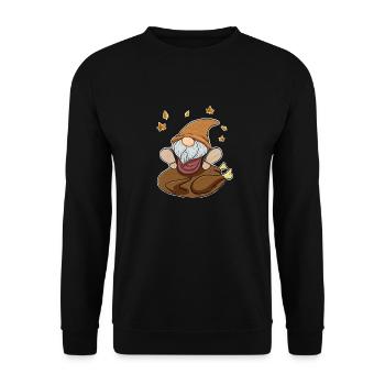 Gnomes I Pumpkin I Autumn Thanksgiving - Unisex Sweatshirt - black - Front - Alina (178cm) & Michal (187cm)