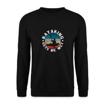 Lustiges Kajak Wildwasser See Kajakfahrer Kajak - Unisex Pullover - Schwarz - Vorne - Alina (178cm) & Michal (187cm)