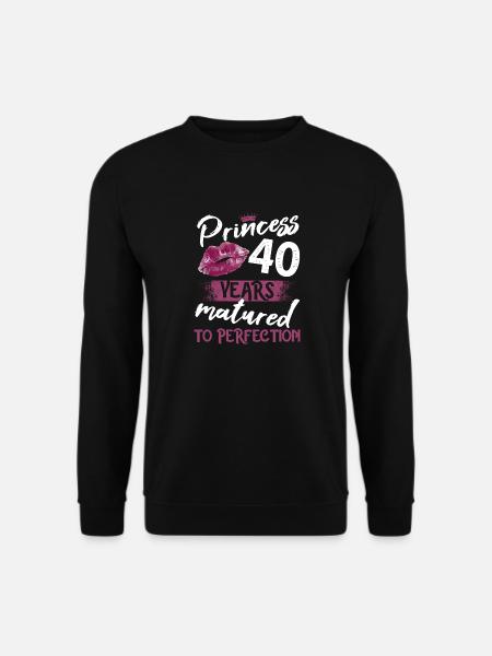 40 year old girl 40 bday Princess 40 birthday - Unisex Sweatshirt - black