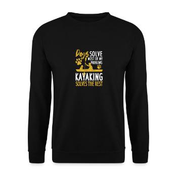 Dogs Dogs solve most of my problems - Unisex Sweatshirt - black - Front - Alina (178cm) & Michal (187cm)