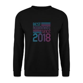 Best roommate since 2018 love your roomates - Unisex Sweatshirt - black - Front - Alina (178cm) & Michal (187cm)